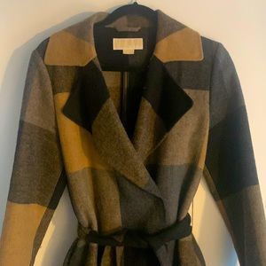 Michael Kors chequered wool coat